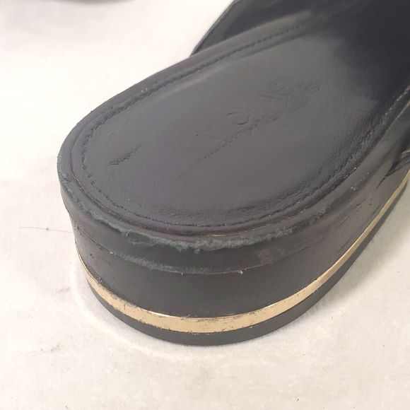 Michael Kors Star NATASHA Slide-On Mules Womens Sz 7.5 Black Leather Star Studs - Picture 13 of 16